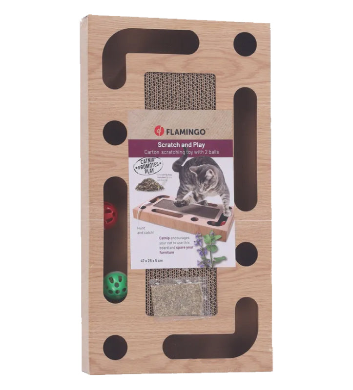 Flamingo - Tiragraffi in Cartone con Giochi