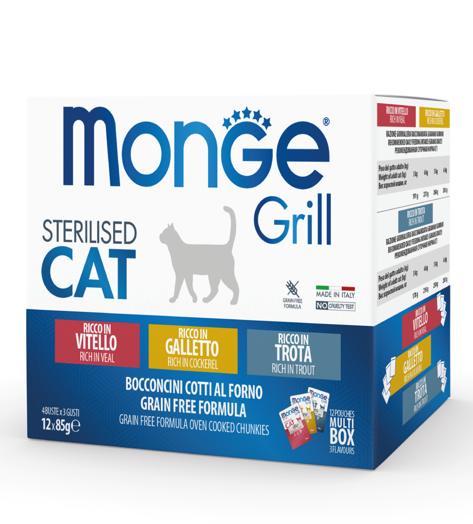 Monge Cat - Grill - Sterilizzato - Multipack - 85gr x 12 bustine