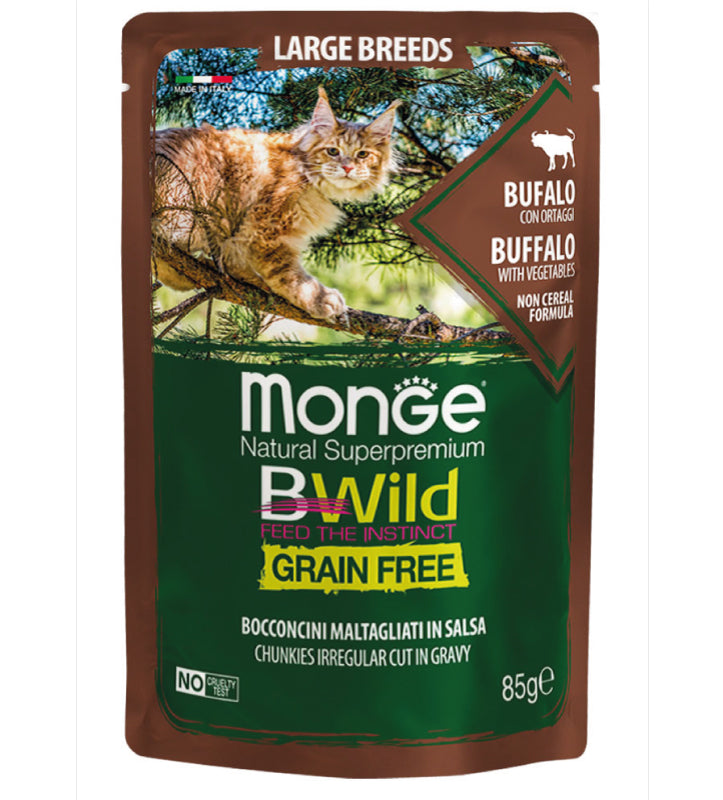 Monge - BWild Cat - Grain Free - Large Breed - Bufalo - 85gr