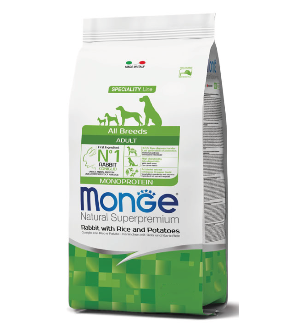 Monge - Natural Superpremium - All Breeds Adult - Coniglio - 12 kg