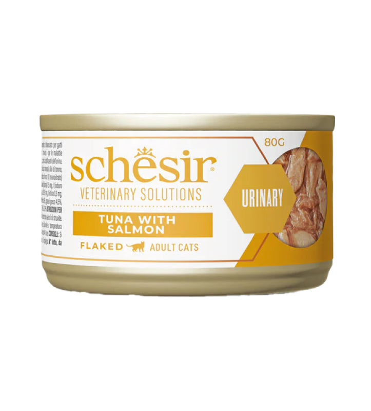 Schesir - Veterinary Solution Feline - Fiocchi - Urinary - 8 lattine da 80gr