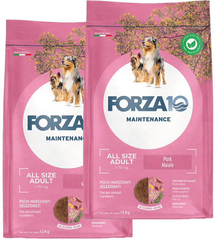 KIT 2 X Forza 10 - Maintenance - All Size - Adult - Maiale - 12kg - DOPPIO SACCO