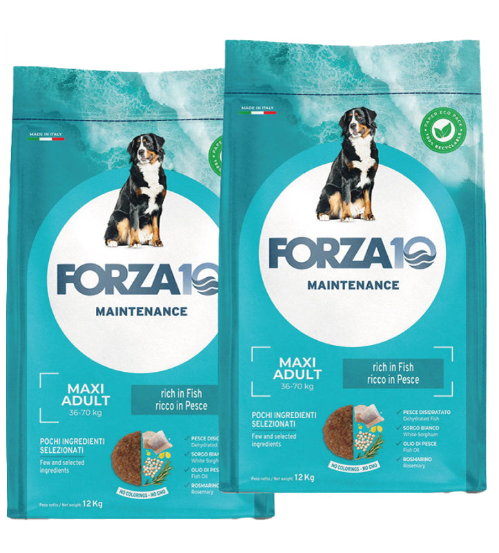 KIT 2 X Forza 10 - Maintenance - Maxi - Adult - Pesce - 12kg - DOPPIO SACCO