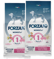 KIT 2 X Forza 10 - MonoDiet - Medium - Adult - Maiale - 12kg - DOPPIO SACCO