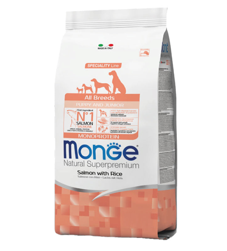 Monge - Natural Superpremium - All Breeds - Puppy&Junior - Salmone - 12 kg