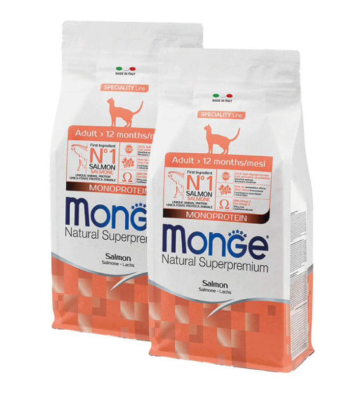 KIT 2 X Monge Cat - Natural Superpremium - Adult - Salmone - 10 kg