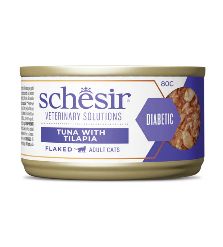 Schesir - Veterinary Solution Feline - Fiocchi - Diabetic - 80gr