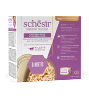 Schesir - Veterinary Solution Feline - Filetti - Diabetic - 8 lattine da 80gr