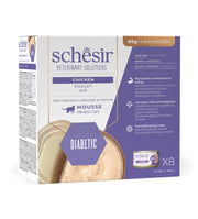 Schesir - Veterinary Solution Feline - Mousse - Diabetic - 8 lattine da 80gr
