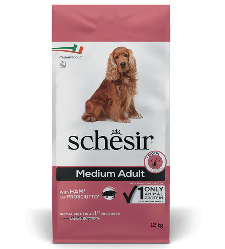 Schesir Dog - Medium Adult - Prosciutto - 12 kg
