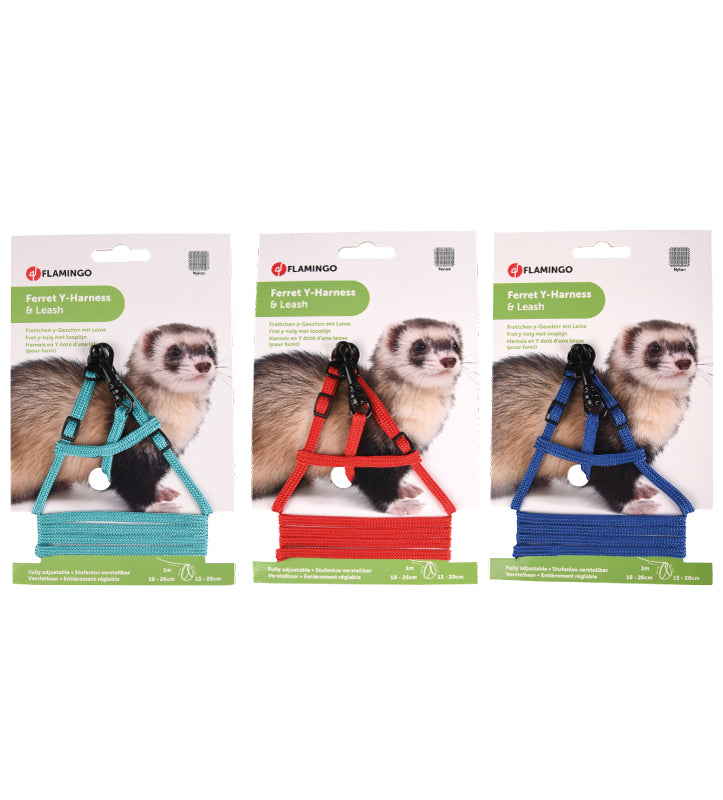 Flamingo - Pettorina con Guinzaglio - per Furetti