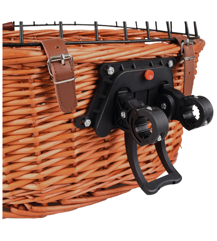 Flamingo - Trasportino Anteriore per Bici - in Vimini