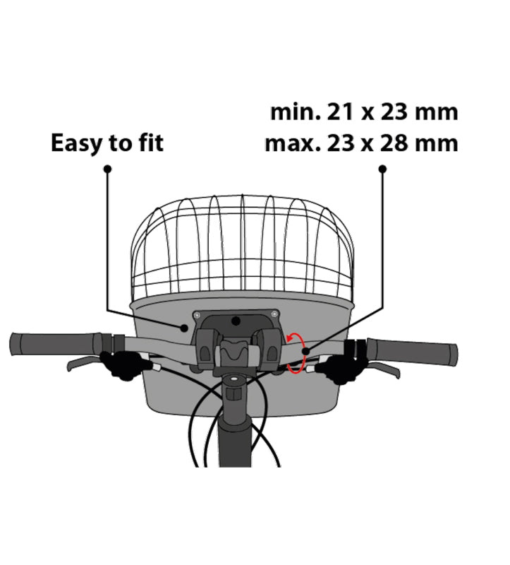 Flamingo - Trasportino Anteriore per Bici - in Vimini