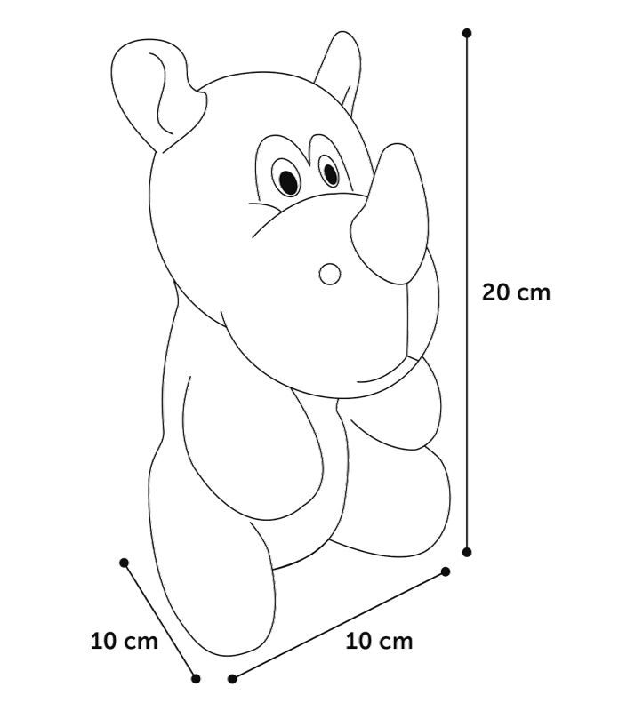 Flamingo - Peluche - Rinoceronte Henny - 20cm