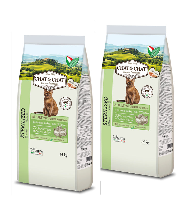 Gheda - Chat&Chat - Adult Sterilizzato - 14kg - DOPPIO SACCO