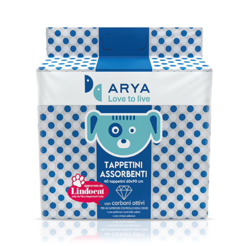 Arya - Tappetini Assorbenti - Carboni Attivi - 60x90cm - 40 pezzi