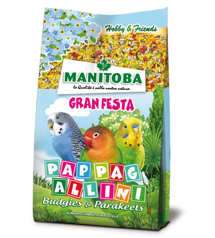 Manitoba - Gran Festa - Semi con Pastoncino - Pappagallini - 500gr