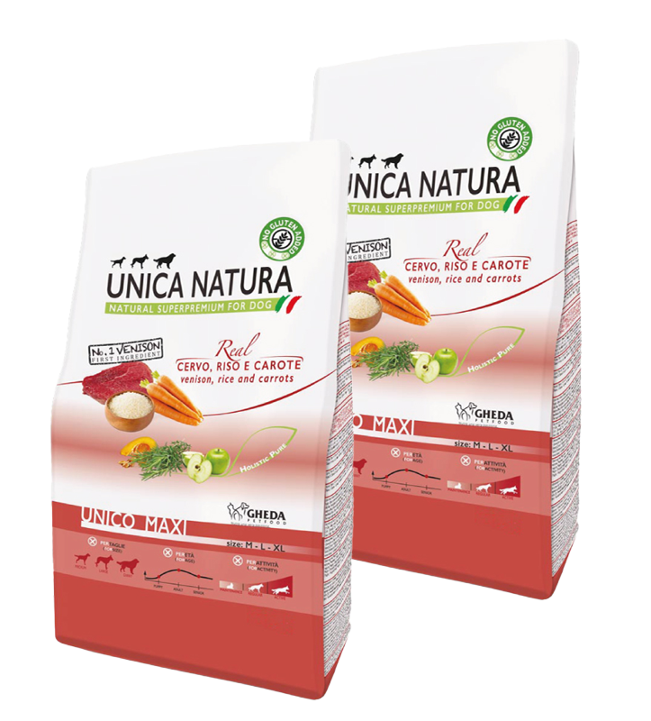 KIT 2x Gheda - Unica Natura - Maxi - Cervo - 12kg