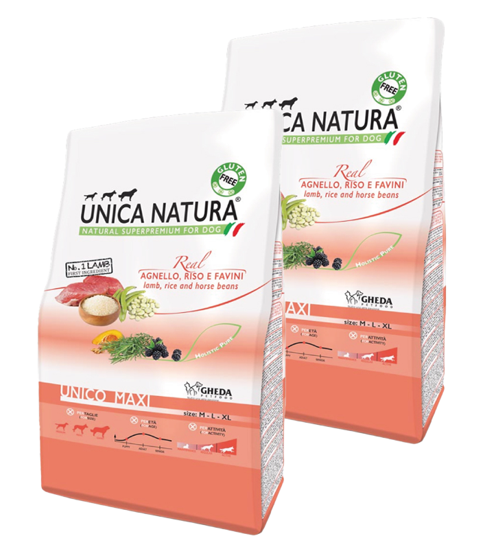 KIT 2x Gheda - Unica Natura - Maxi - Agnello - 12kg