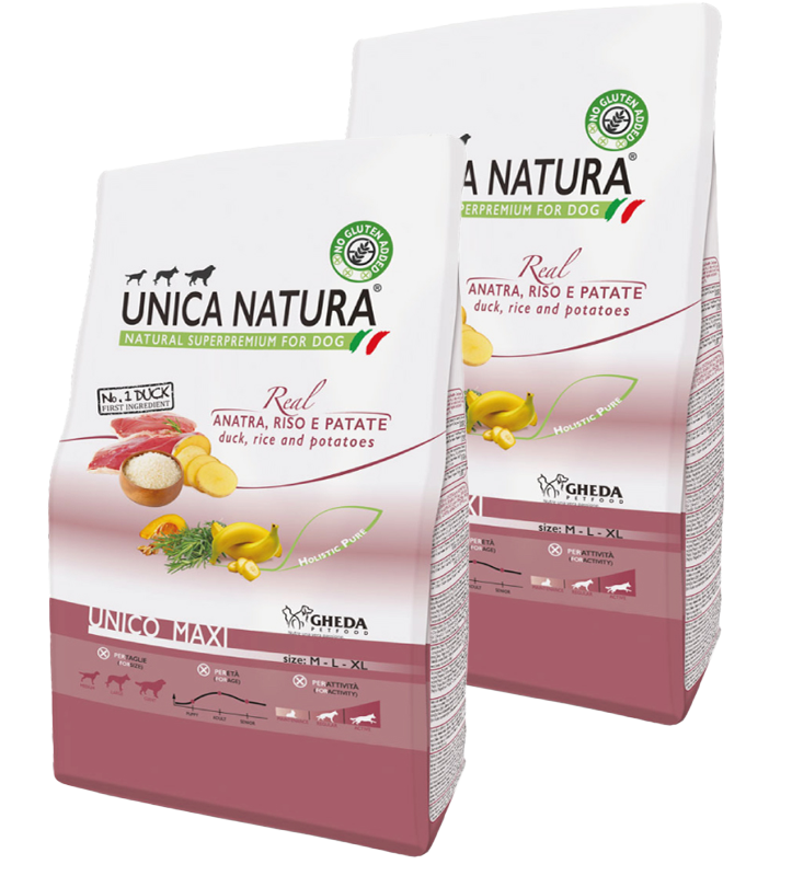 KIT 2x Gheda - Unica Natura - Maxi - Anatra - 12kg