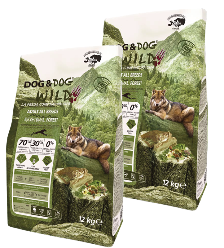 KIT 2x Gheda - Dog&Dog - Wild - All Breeds - Adult - Regional - Forest- 12kg