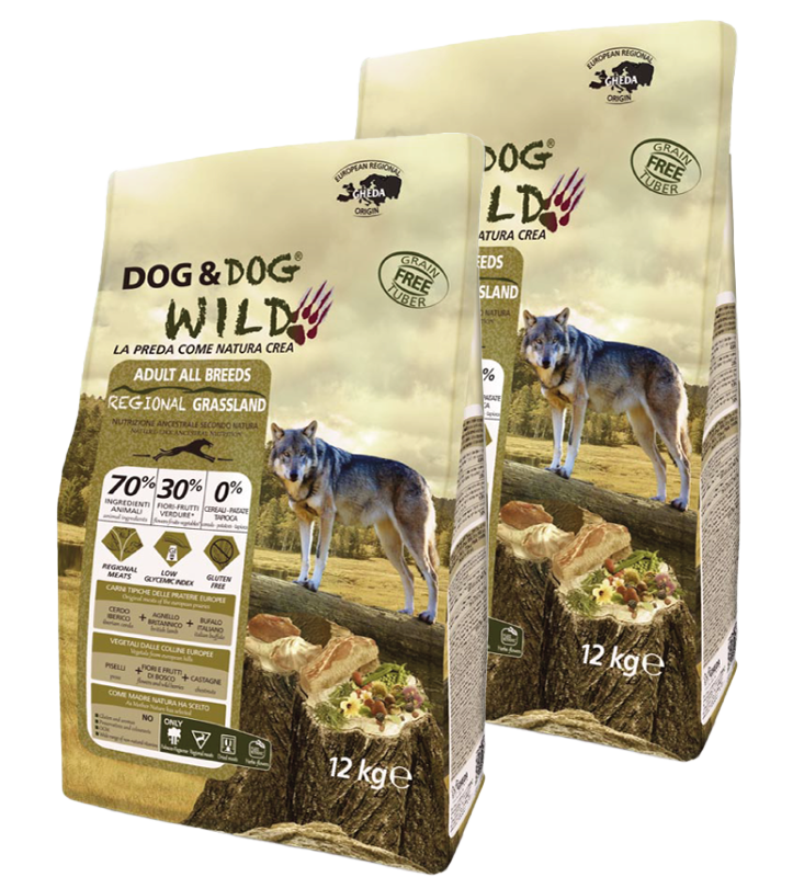 KIT 2x Gheda - Dog&Dog - Wild - All Breeds - Adult - Regional - Grassland - 12kg