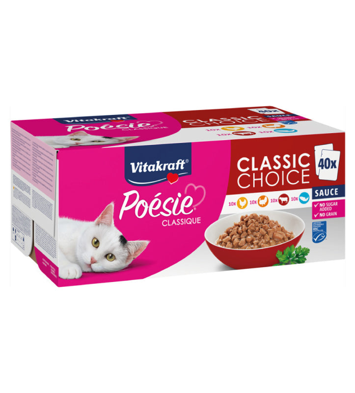 Vitakraft - Poesie Classique - Adult - Classic Choice - In Salsa - 40 buste da 85g