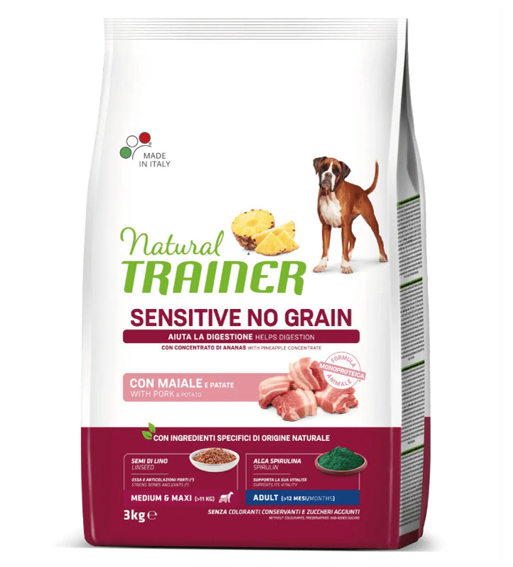 Trainer Natural Sensitive - No Grain - Medium/Maxi - Adult - 3 kg
