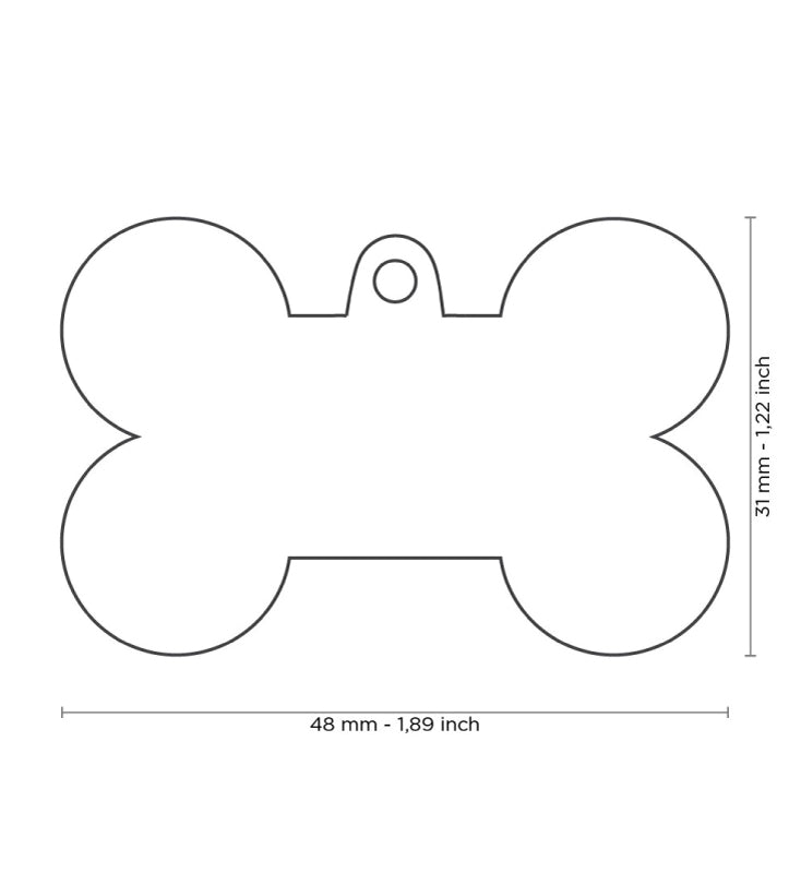 My Family - Medaglietta Alluminio Basic - con Incisione - Osso XL
