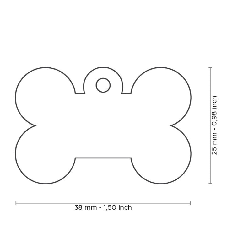 My Family - Medaglietta Alluminio Basic - con Incisione - Osso