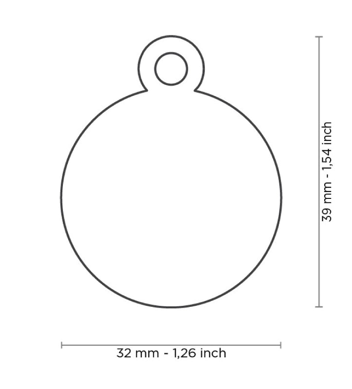 My Family - Medaglietta Alluminio Basic - con Incisione - Cerchio