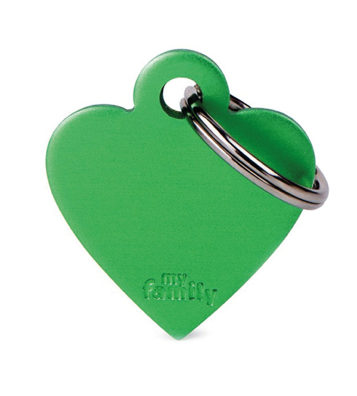 My Family - Medaglietta Alluminio Basic - con Incisione - Cuore