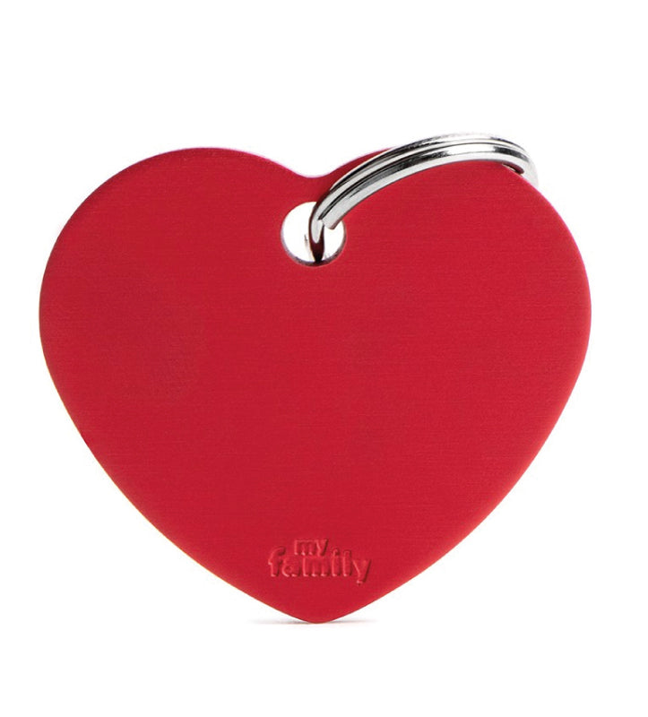 My Family - Medaglietta Alluminio Basic - con Incisione - Cuore