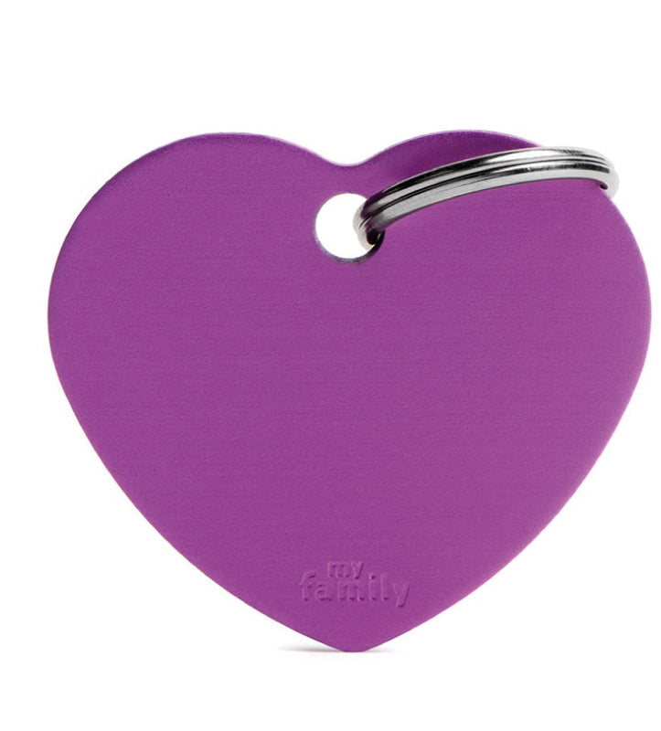 My Family - Medaglietta Alluminio Basic - con Incisione - Cuore