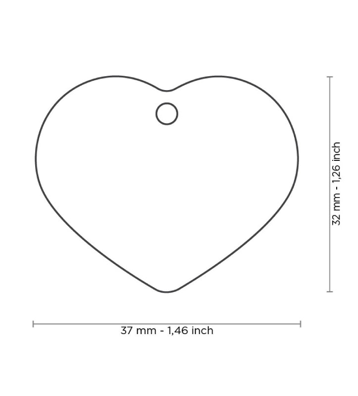 My Family - Medaglietta Alluminio Basic - con Incisione - Cuore