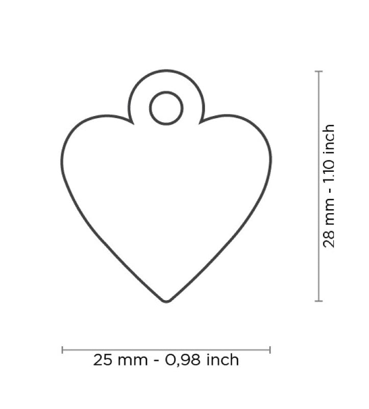 My Family - Medaglietta Alluminio Basic - con Incisione - Cuore