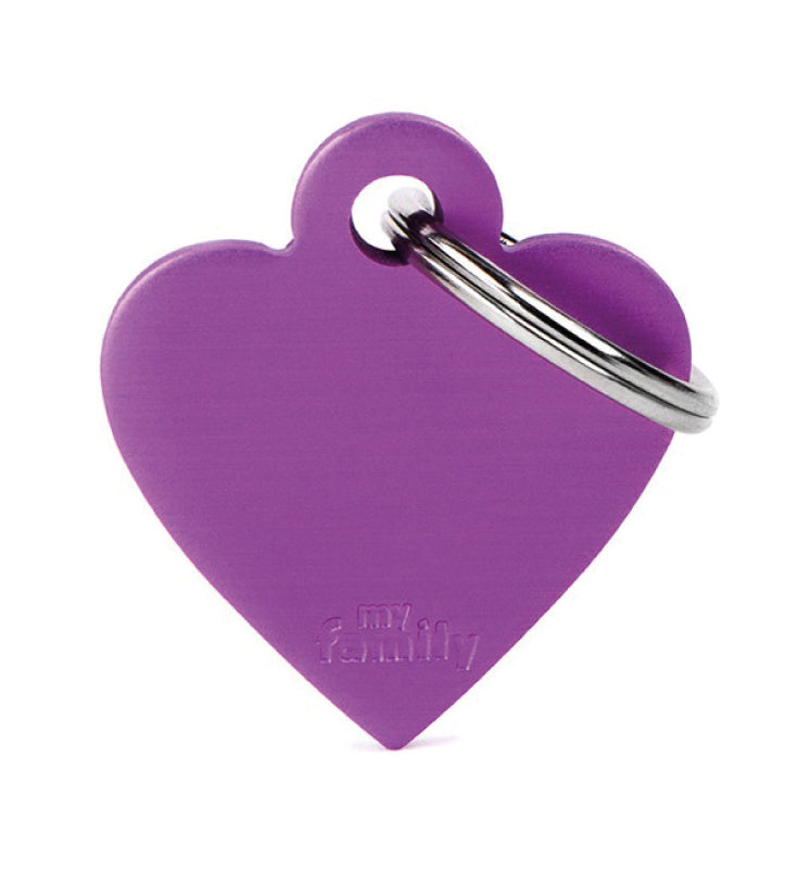 My Family - Medaglietta Alluminio Basic - con Incisione - Cuore