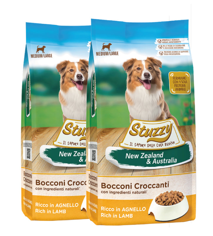 KIT 2 X Stuzzy  - New Zealand & Australian - Medium/Large - Agnello - 12kg