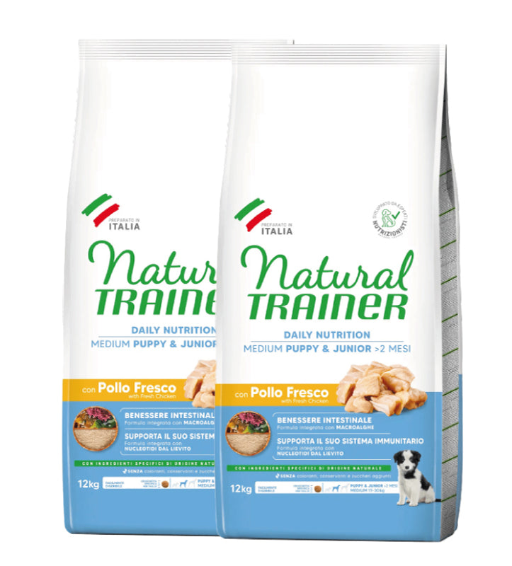 KIT 2 X Trainer Natural - Medium - Puppy&Junior - 12 kg