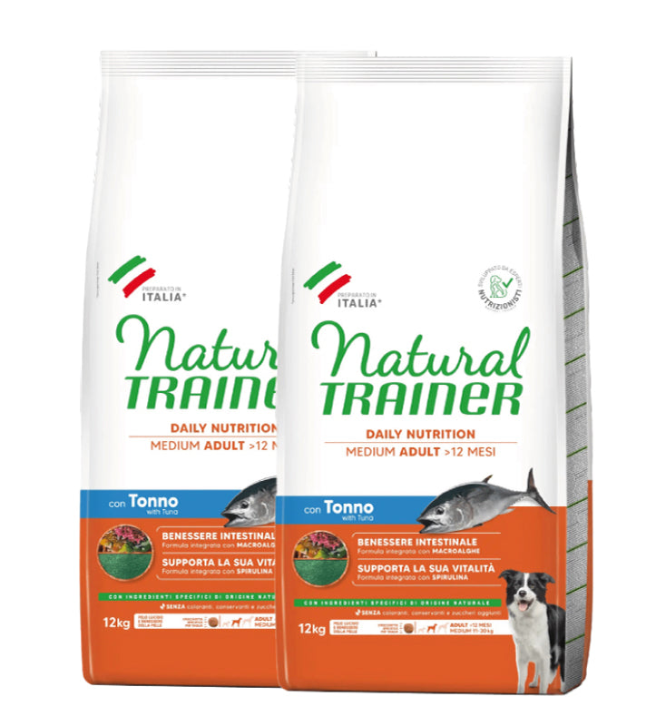 KIT 2 X Trainer Natural - Medium - Adult - Tonno - 12 kg