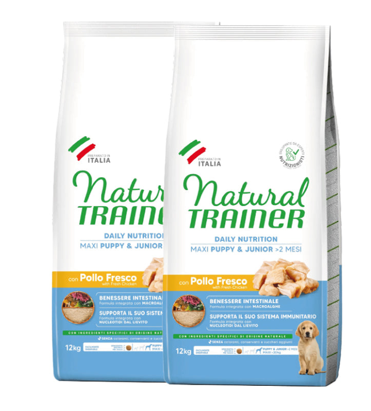 KIT 2 X Trainer Natural - Maxi - Puppy&Junior - 12 kg