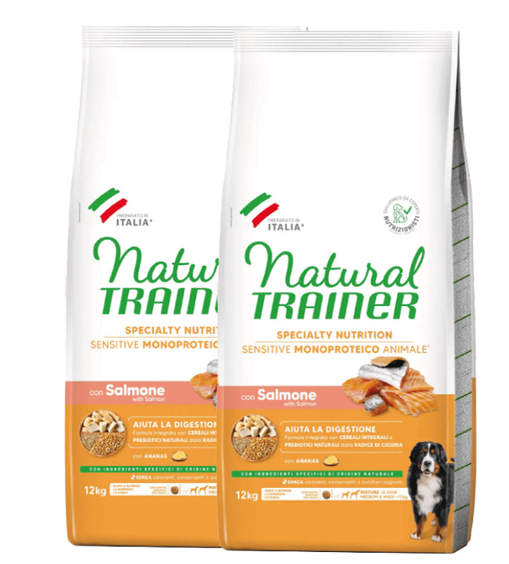 KIT 2 X Trainer Natural Sensitive - Medium/Maxi - Mature - 12 kg