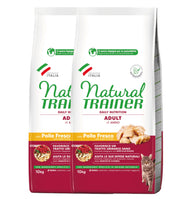 KIT 2 X Trainer Natural Cat - Adult - Pollo - 10 kg - DOPPIO SACCO