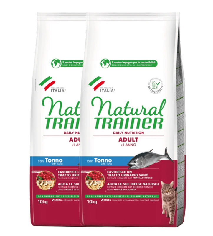 KIT 2 X Trainer Natural Cat - Adult - Tonno - 10 kg - DOPPIO SACCO
