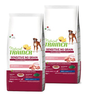 KIT 2 X - Trainer Natural Sensitive - No Grain - Medium/Maxi - Adult - Maiale - 12 kg