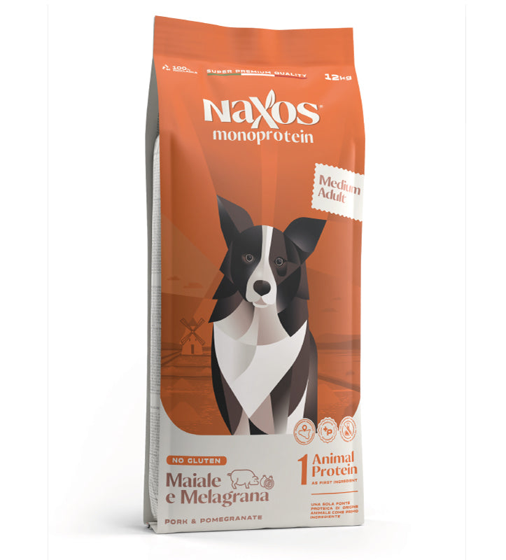 Naxos - Monoprotein - Medium - Adult - Maiale/Melagrana - 12kg