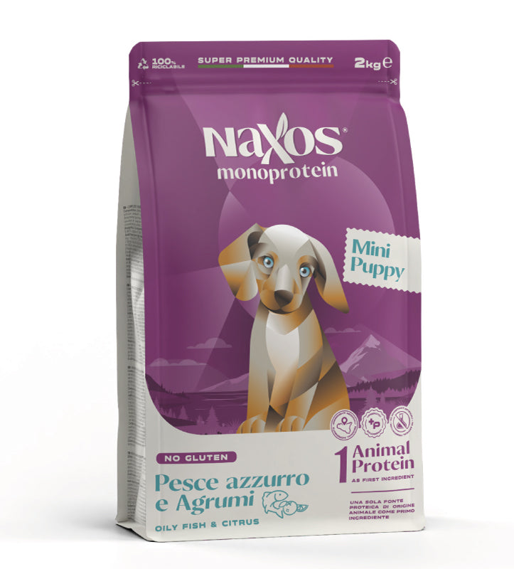 Naxos - Monoprotein - Mini - Puppy - Pesce Azzurro/Agrumi - 2kg