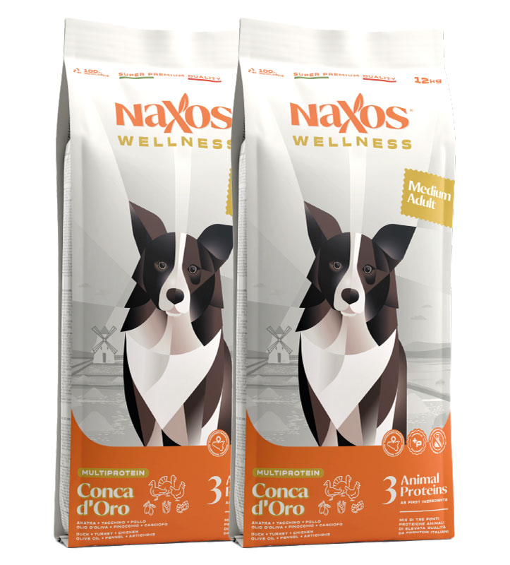 KIT 2x Naxos - Wellness - Medium - Adult - Conca d'Oro - 12kg