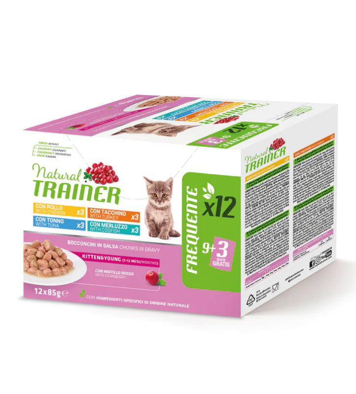 Trainer Natural - Kitten - Multipack - 12 buste da 85g