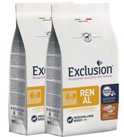 KIT 2 X Exclusion - Veterinary Diet Canine - Renal - Medium/Large - 12kg